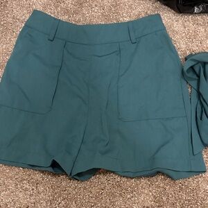 a new day High Waist Teal Women's Shorts